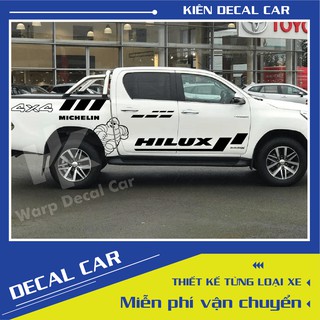 Tem xe Hilux phong cách thể thao - Decal Hilux