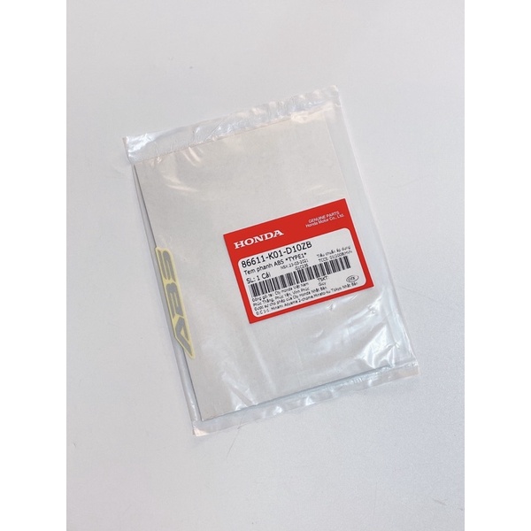 Tem phanh chữ ABS màu đen và bạc cho xe Honda hàng Chính hãng