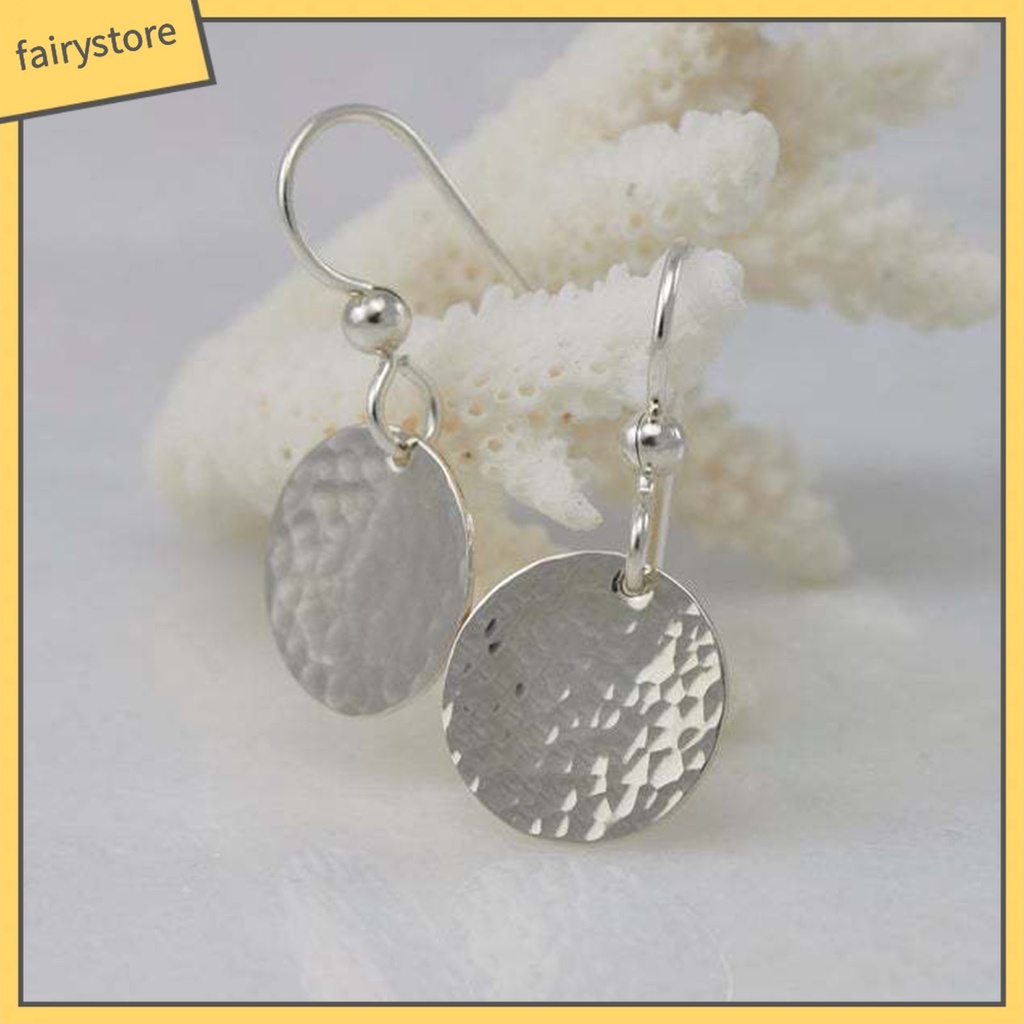 1 Đôi Bông Tai Tròn Bằng Kim Loại Mạ Màu Thời Trang Tiệc Cưới