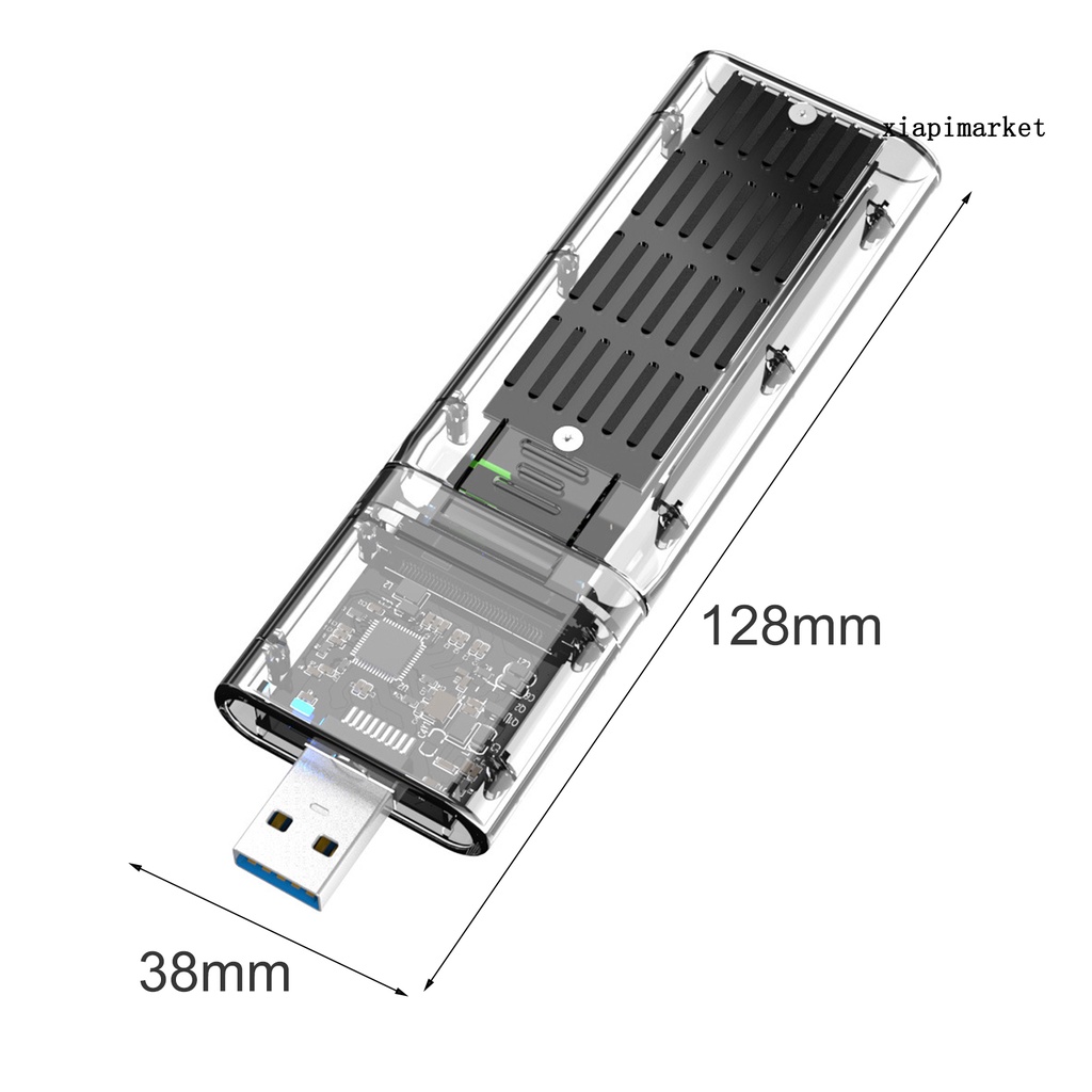 MAT_USB3.0 2TB NGFF External Hard Drive Enclosure Box for B-KEY (Sata) Protocol M.2 SDD