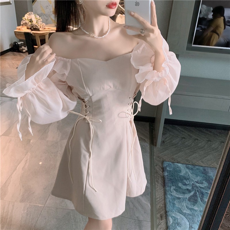 Đầm nữ dáng xòe tay dài mini Emilyshop