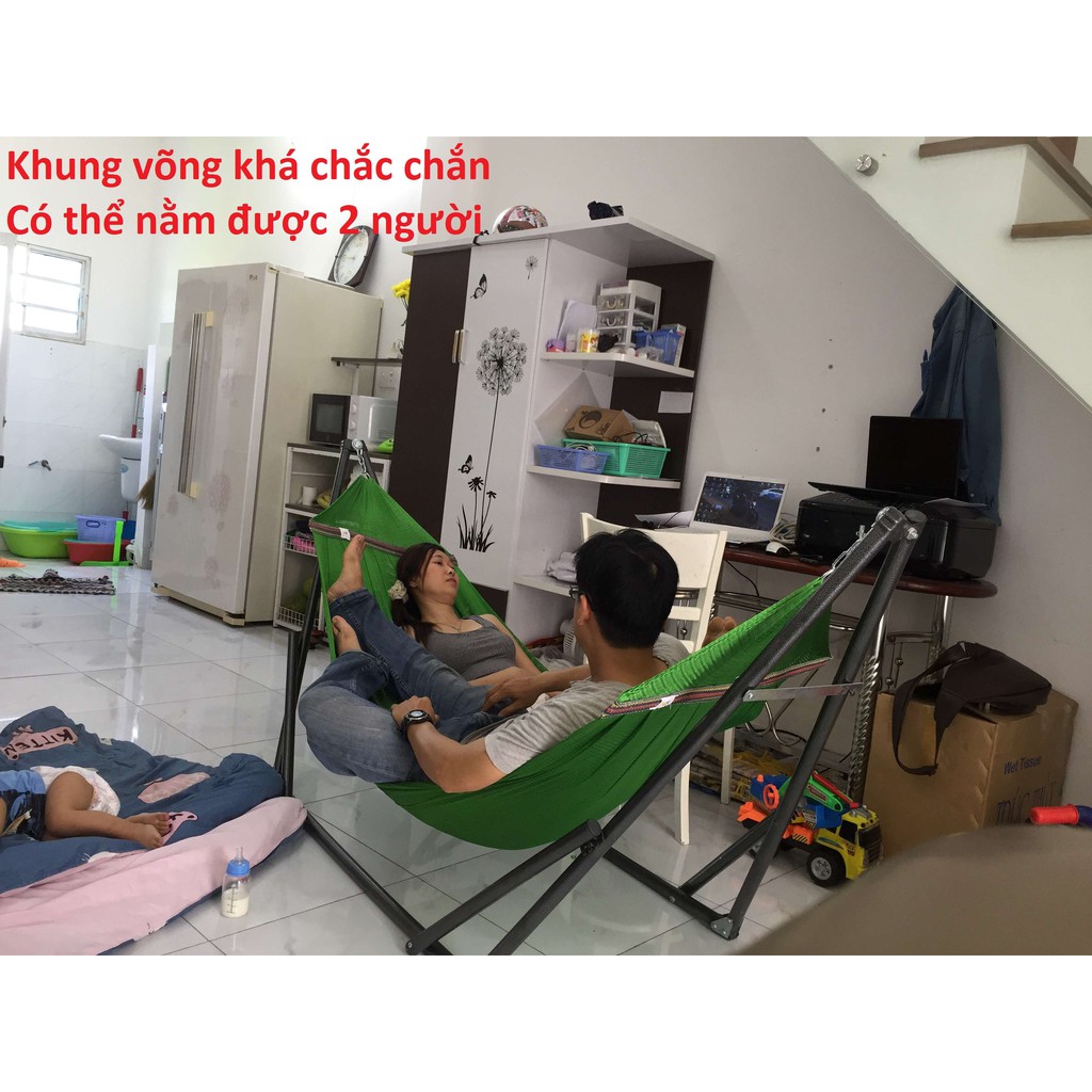 Bộ Khung võng thép sơn tĩnh điện, lưới võng tốt loại 1, sản xuất tại xưởng gia đình, giá sỉ, #võngxếprẻnhất,#võngxếprẻ | BigBuy360 - bigbuy360.vn