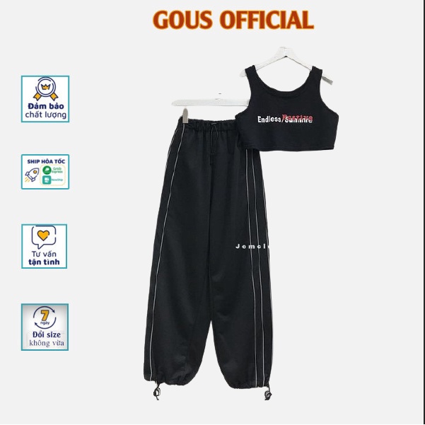 Áo Croptop Không Tay Croptop Ba Lỗ Chất Liệu Cotton Vận Động Thoải Mái Trẻ Trung Hiện Đại - 1638 GOUS OFFICIAL