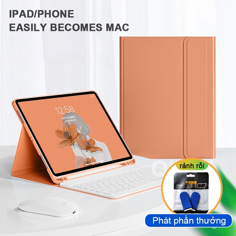 Bao Da Máy Tính Bảng Kèm Bàn Phím Không Dây Cho Bộ Bao Da Máy Tính Bảng + Bàn Phím + Chuột Cho Ipad Pro 11 8th 7th Gen 10.2 2017 / 2018 9.7 10.5 Pro 9.7 Air Có Bán Lẻ