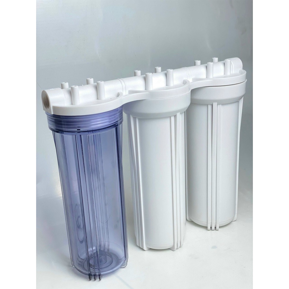 Bộ 3 ly lọc nắp đúc liền 10 inch ren 1/2''  + 3 LÕI LỌC