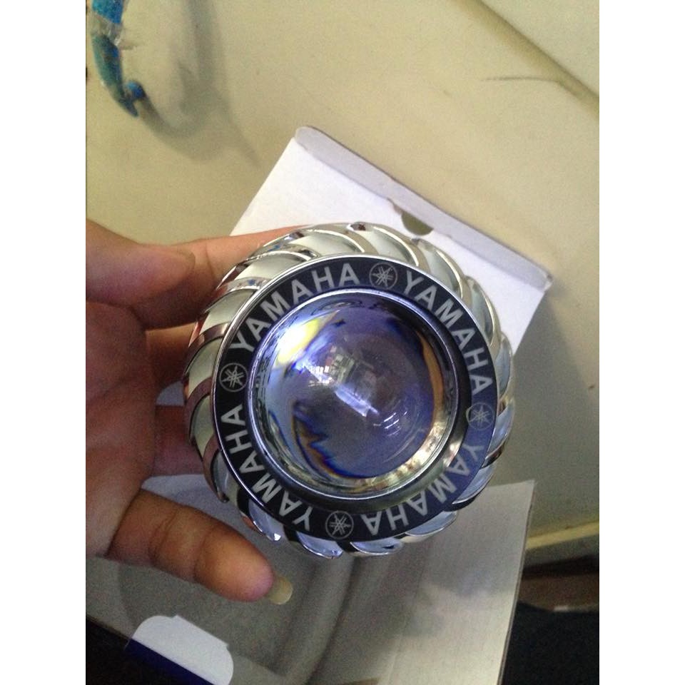 Đèn Pha Led Projector Lens H-09 Gương Cầu Lốc Xoáy Logo Yamaha