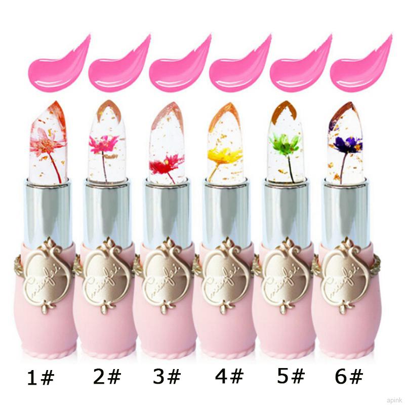 [Hàng mới về] Son dưỡng môi dạng thạch có hoa khô và lá vàng làm mịn mờ đường viên môi thay đổi màu son theo nhiệt độ