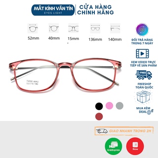Kính gọng vuông T8092 mắt kính cận nữ chất liệu nhựa dẻo tốt phù hợp với nhiều gương mặt