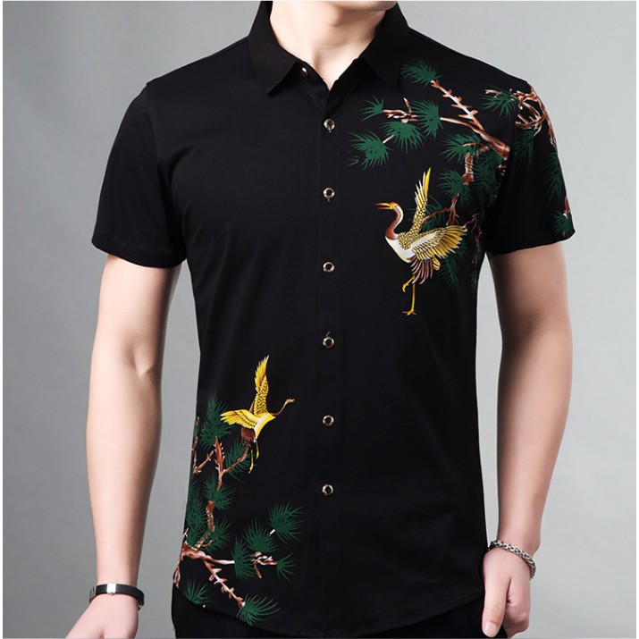Áo sơ mi nam họa tiết 3d vải trượt chống nhăn, không nhăn form slim fit ư | BigBuy360 - bigbuy360.vn