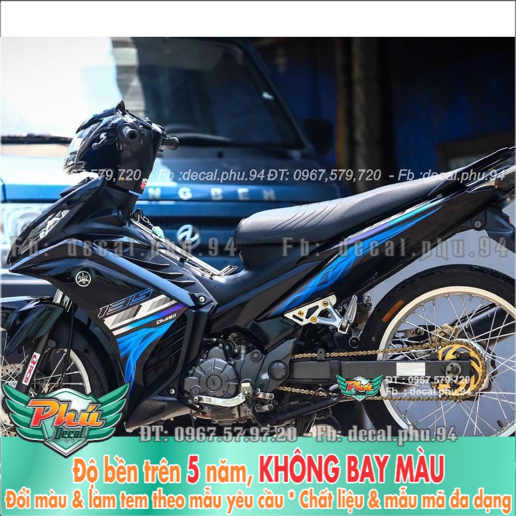 Tem Rời Exciter 135 Lc đen xanh 2021 (K) -1