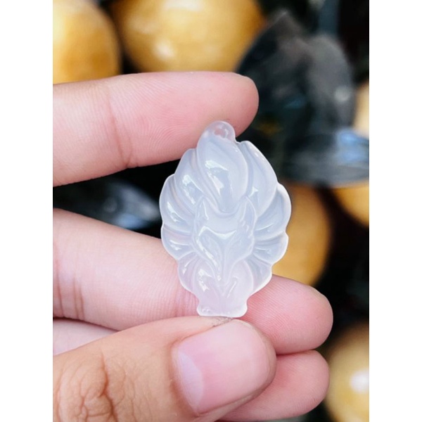 Dây Chuyền Hồ Ly Chín Đuôi Xòe Màu Xanh, Vàng, Trắng Kèm Dây Đeo Cổ