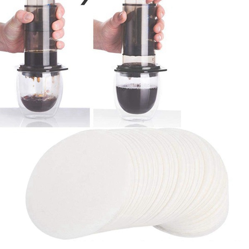 Set 500 giấy lọc cà phê hình tròn cho máy pha cà phê Espresso V60 60mm