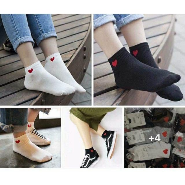 Tất/ Vớ Cổ Hình Tim Hàn Quốc