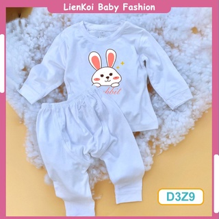 Bộ dài tay in hình dễ thương cho bé Trai và Gái từ 3-16kg