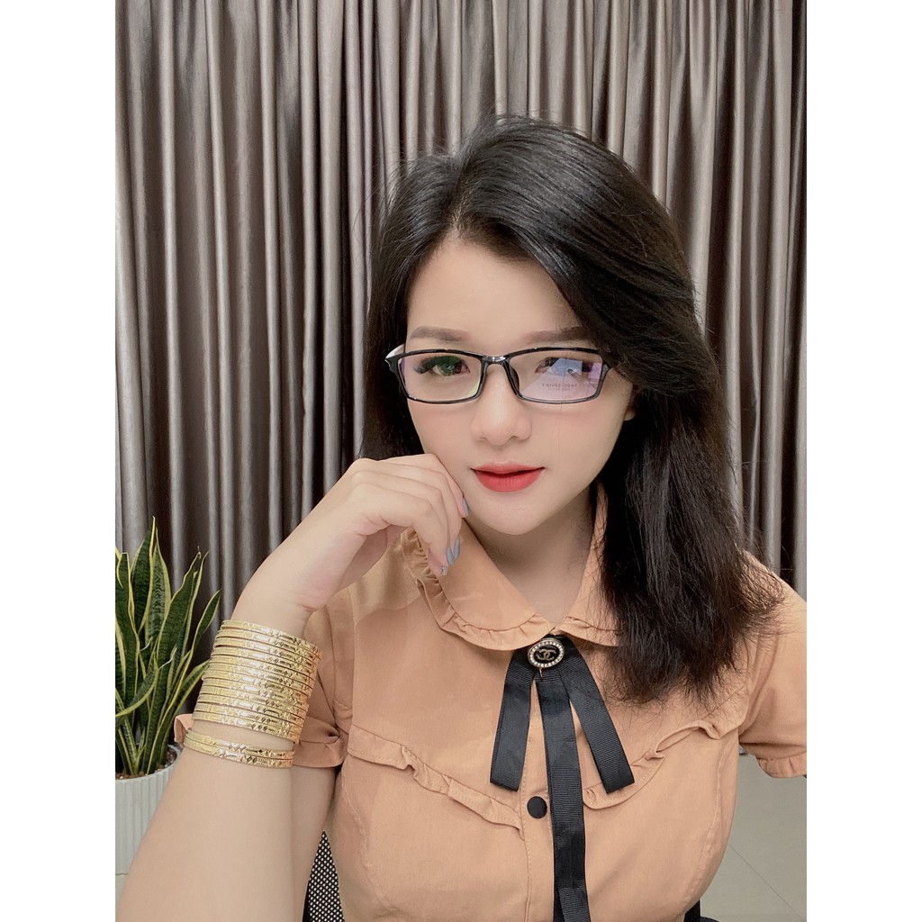 Gọng kính Vuông Nhựa Dẻo Thương Hiệu Ouress TR9062 Cực Nhẹ Dễ Thương