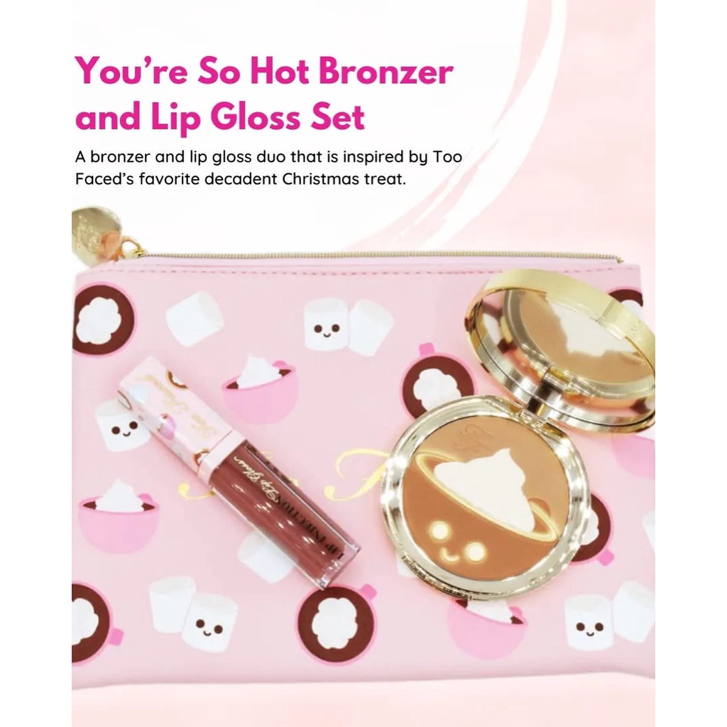 Set son bóng + phấn khối fullsize Toofaced You’re So Hot