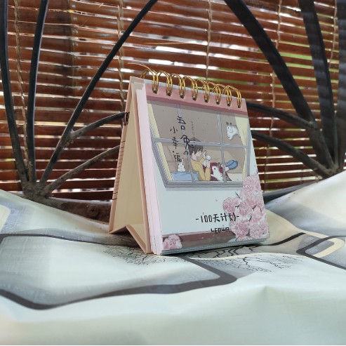 Sổ Kế Hoạch Lò Xo 100 Ngày - 100 Days Daily Planner Notebooks - Cô Gái Và Con Thỏ  - mẫu 3