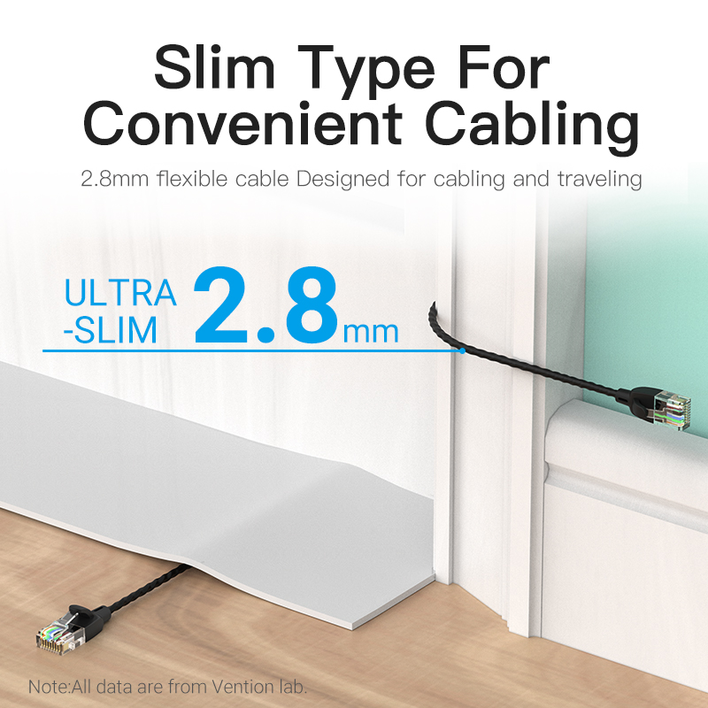 Dây cáp mạng Vention Cat 6A Ethernet tốc độ cao 10gbps RJ45 dành cho máy tính