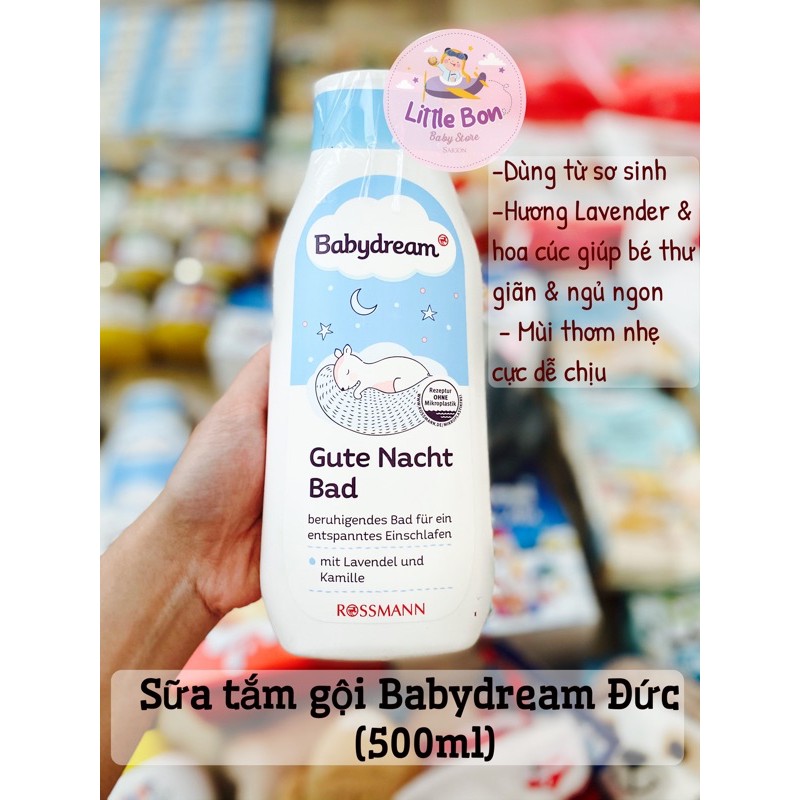 Sữa tắm ngủ ngon Gute Nacht Babydream Đức 500ml bay air_Date 02/2023