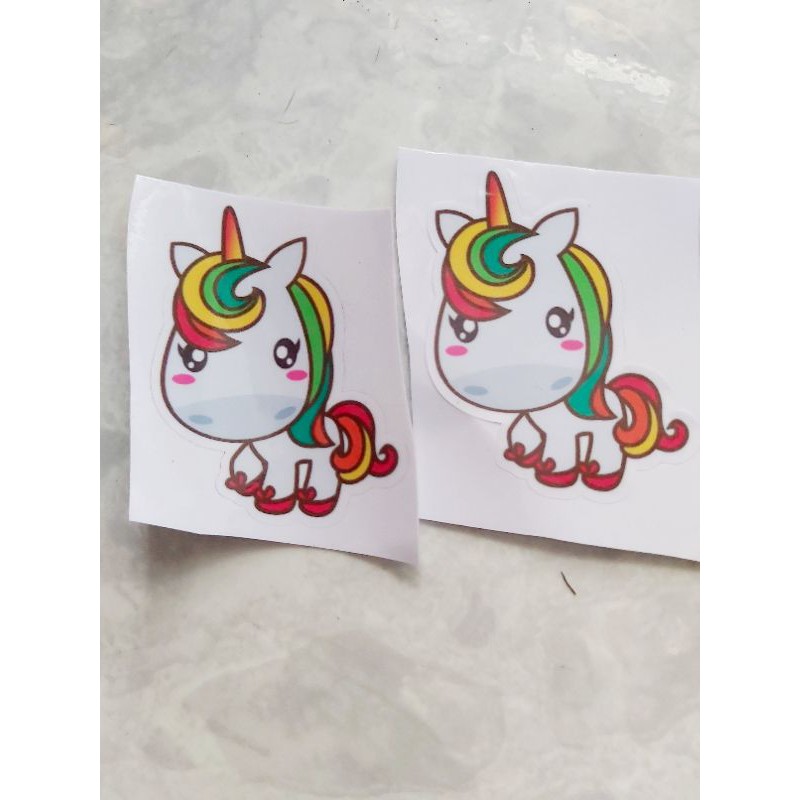 Tem Sticker Decal Chú Ngựa Unicorn Cute Dán Nón, Điện Thoai, Xe Giá Rẻ