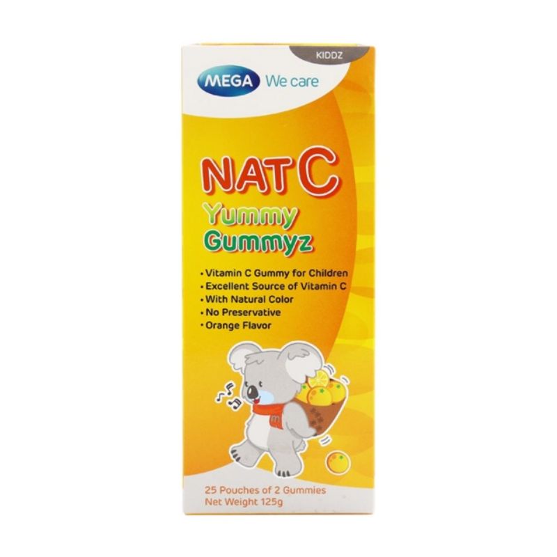 NATC YUMMY GUMMYZ (Hộp 125G) - Kẹo dẻo bổ sung vitamin C cho bé.