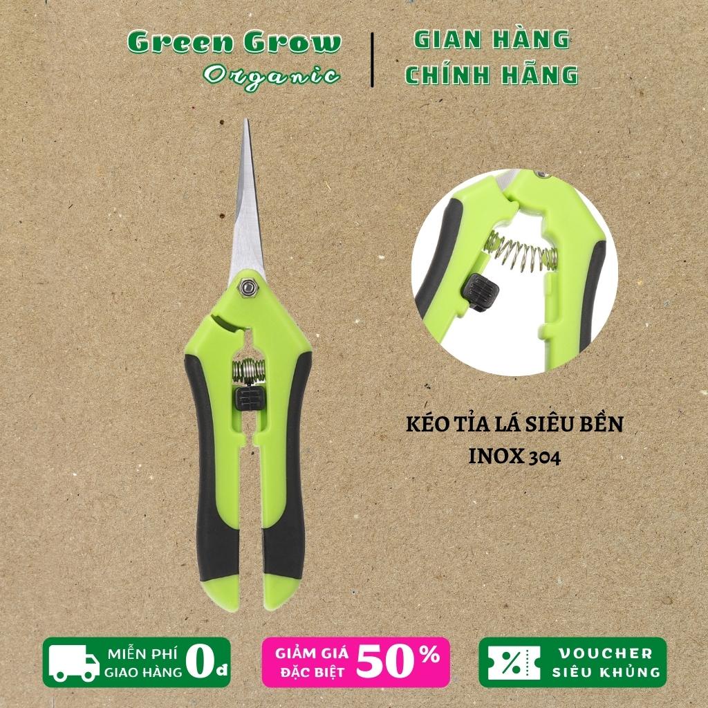 Kéo cắt cành inox 304 GREEN GROW ORGANIC kéo cắt tỉa lá siêu nhanh siêu bền dụng cụ làm vườn thông minh MS186