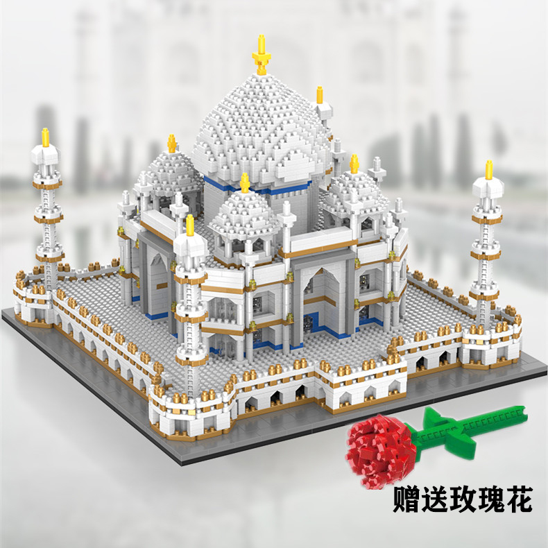 Lego City Street View Series Taj Mahal cậu bé cao khó khăn Lắp ráp khối gỗ giáng sinh Quà Tặng mô hình cô gái