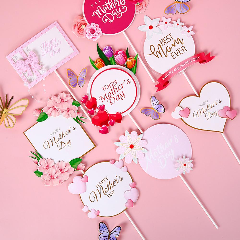 .Phụ Kiện Trang Trí Bánh Kem Chữ Happy Mother 'S Day