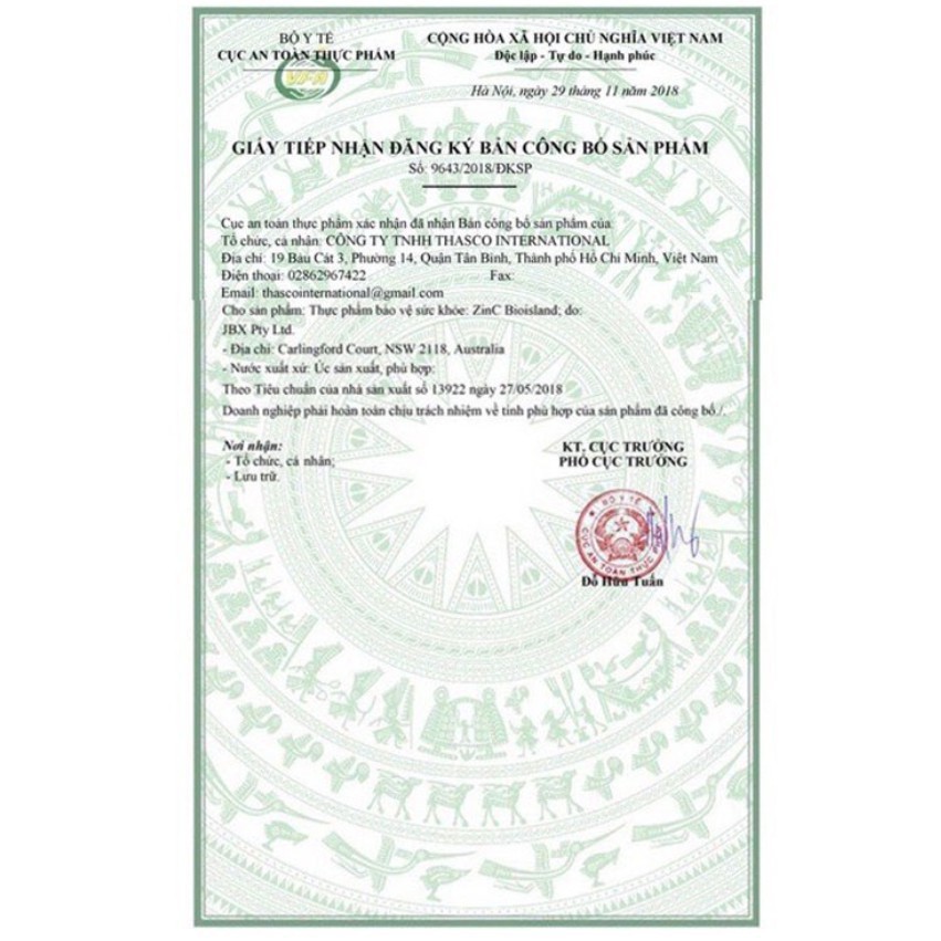 Viên Bổ sung Kẽm Bio Island Zinc 120 viên cho bé của Úc [Tem Chemist], kẽm Zin C Úc