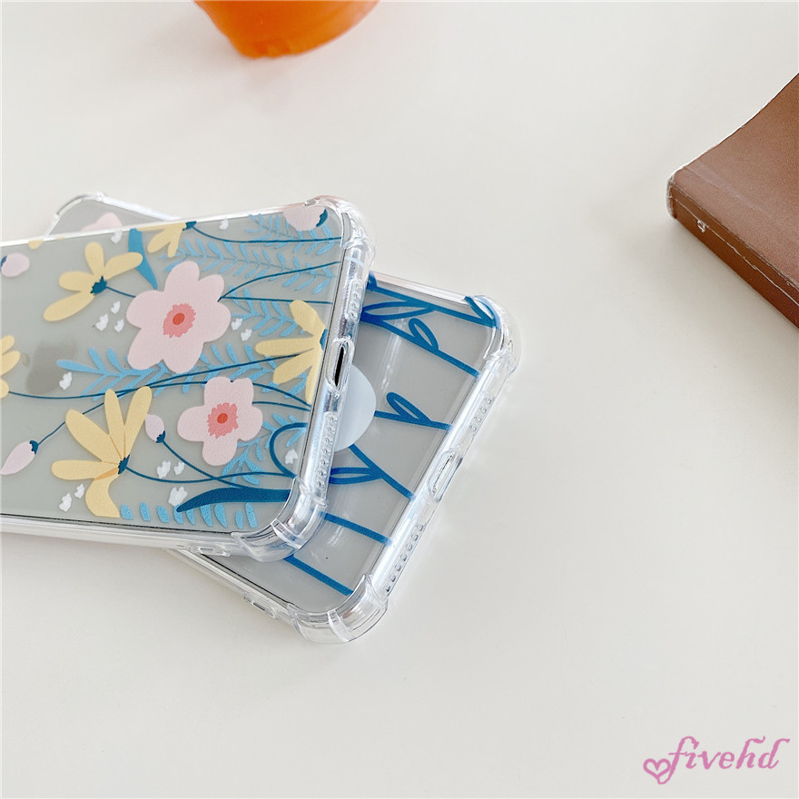 Ốp điện thoại silicon mềm trong suốt họa tiết hình hoa cho iPhone SE 2020 11 Pro Maxx Xs Max Xr 8 7 6 6s Plus | BigBuy360 - bigbuy360.vn