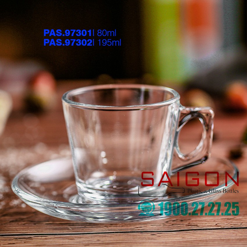 Bộ Tách Cafe Pasabahce Vale Caffe espresso 80ml , 195ml | Nhập Khẩu Thổ Nhĩ kỳ