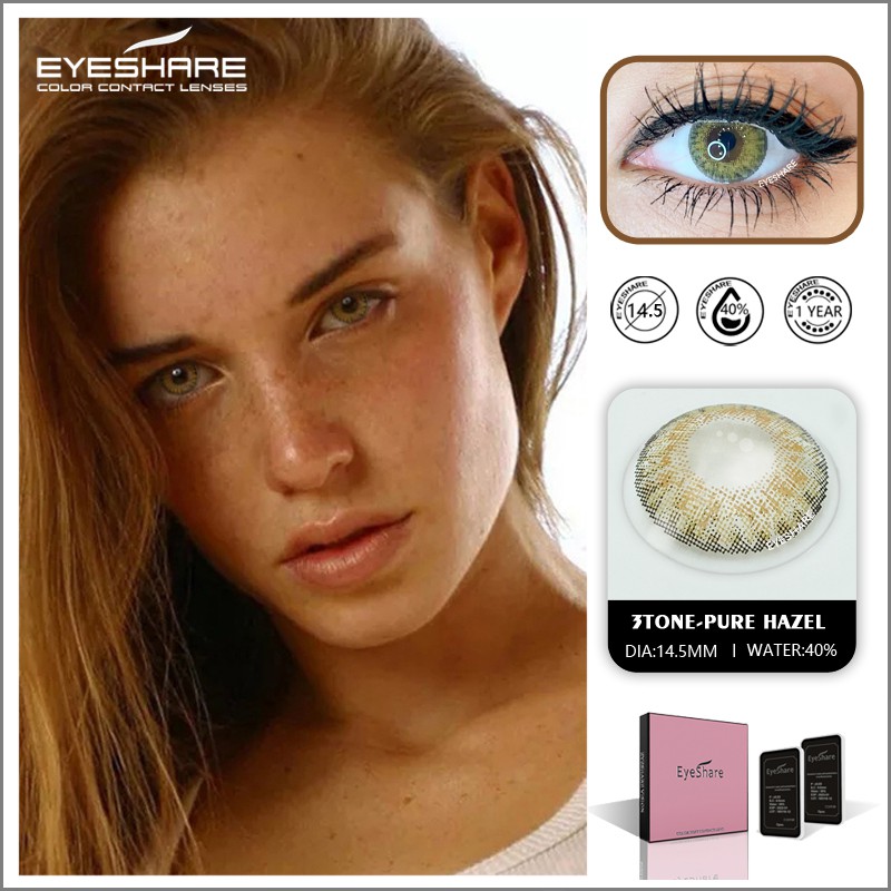 EYESHARE [Hàng mới về] Cặp kính áp tròng nhiều màu sắc thời trang