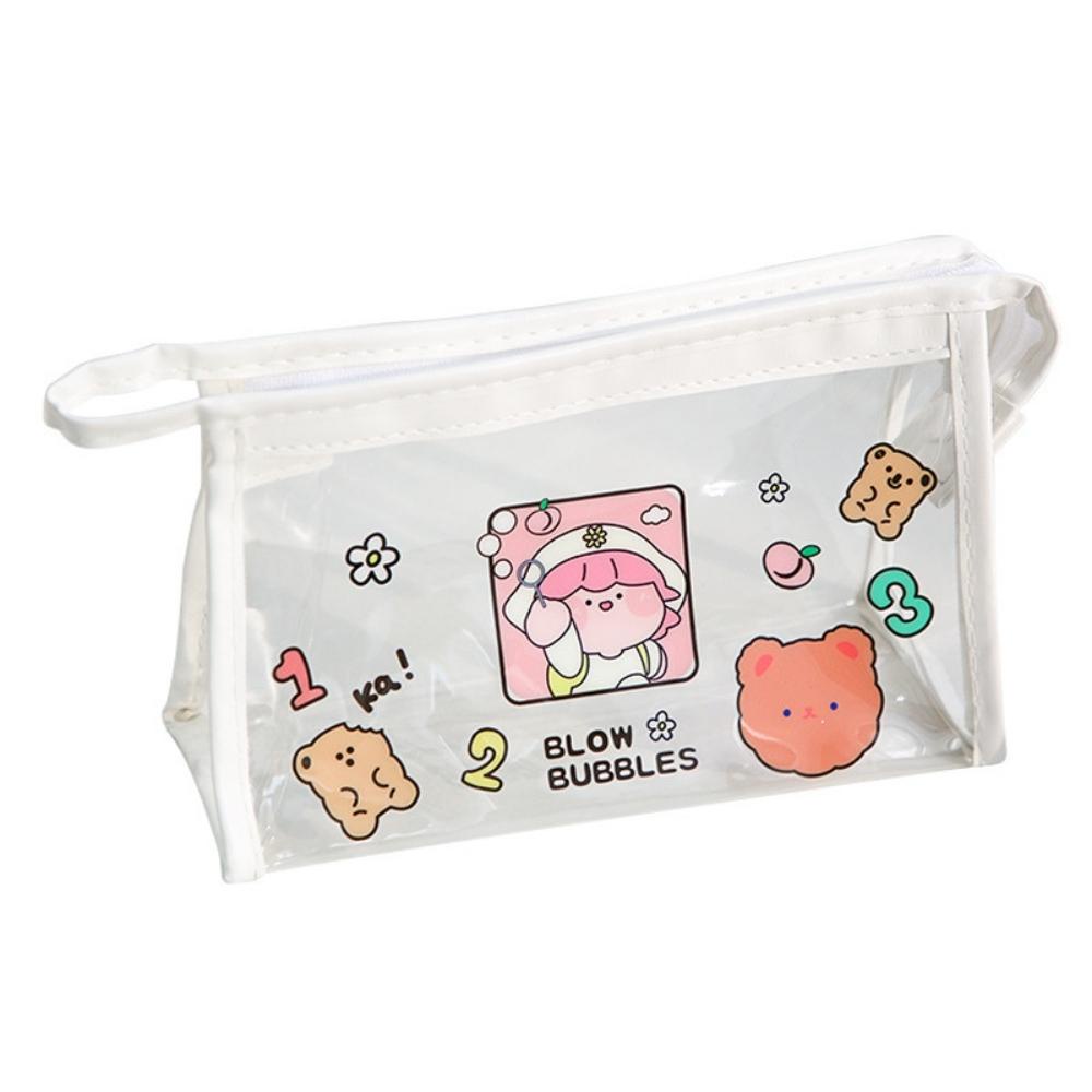 Hộp bút trong suốt cỡ lớn Pison đựng đồ dùng cá nhân 20*12*8cm - nhiều mẫu - 1 cái