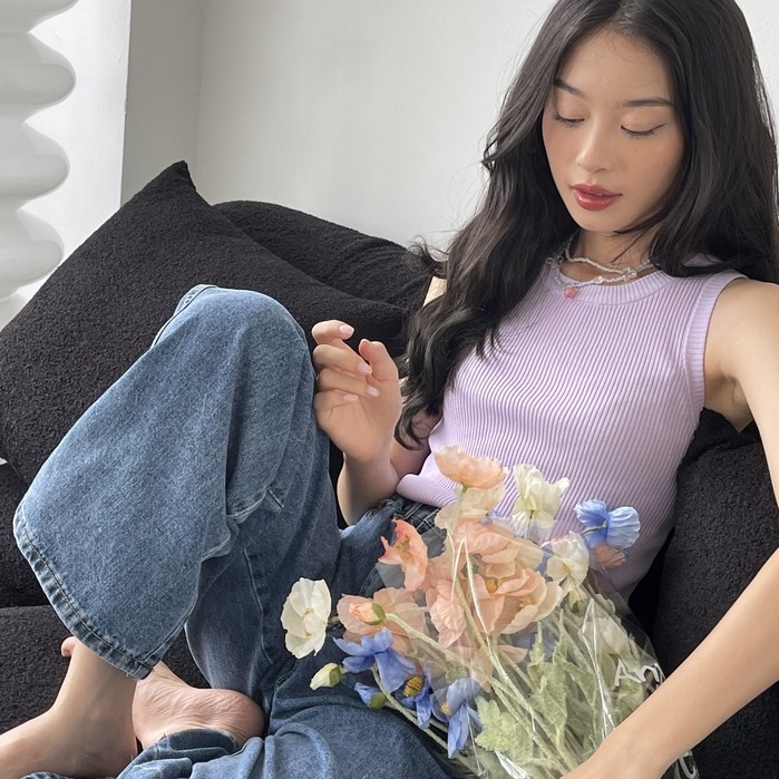 Kuchimachic - Áo ba lỗ len tăm MÃ SP2D03