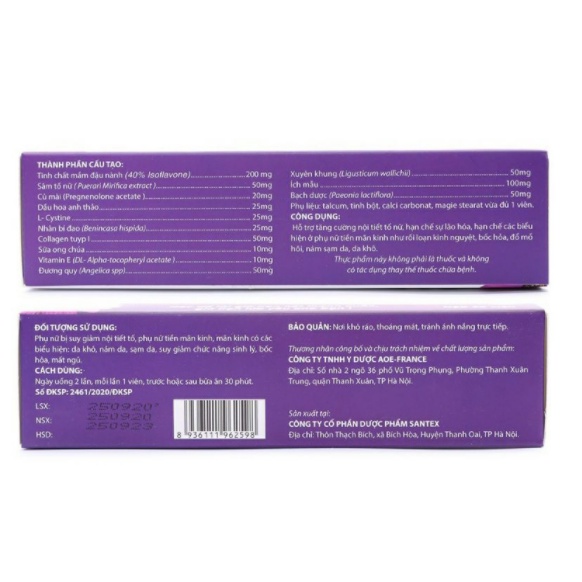 Viên uống nội tiết Sâm tố nữ mầm đậu nành - SÂM NGỌC NỮ QUEEN SPA -tăng nội tiết tố nữ ,đẹp da ,mờ nám