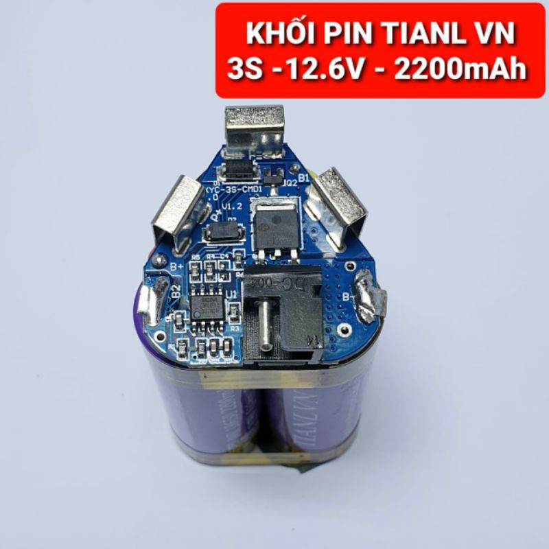 achun.vn - KHỐI PIN TIANL VN 3S - 12.6V - 2200mah XẢ 30A - CÓ MẠCH