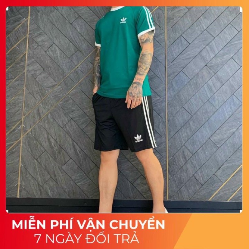 Bộ thể thao aidas nam chất liệu thun lạnh cao cấp[Nhập mã giảm giá 10k]