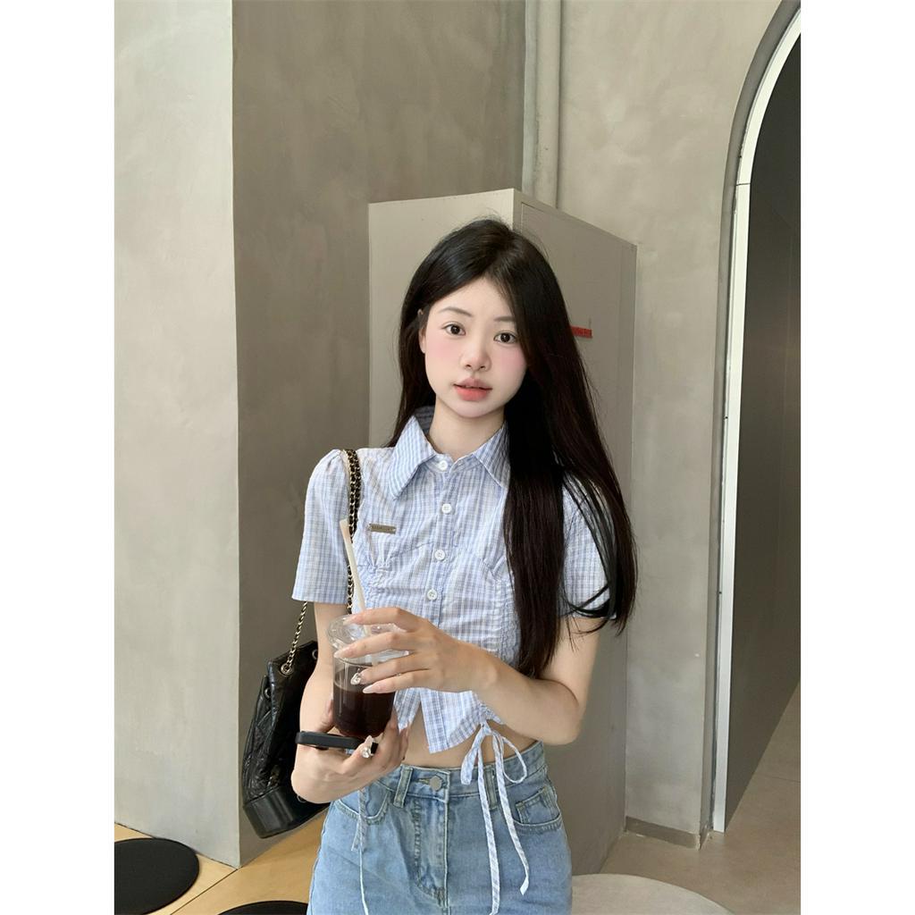 「 WELOVE1 」Áo Sơ Mi Ngắn Mỏng Phù Hợp Với Mùa Hè Cho Nữ