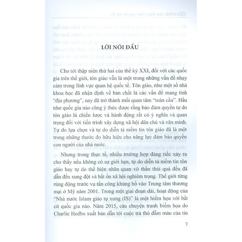 Sách - Tiến Trình Của Đảm Bảo Quyền Tự Do Tôn Giáo Trong Bối Cảnh Phát Triển Bền Vững Ở Việt Nam