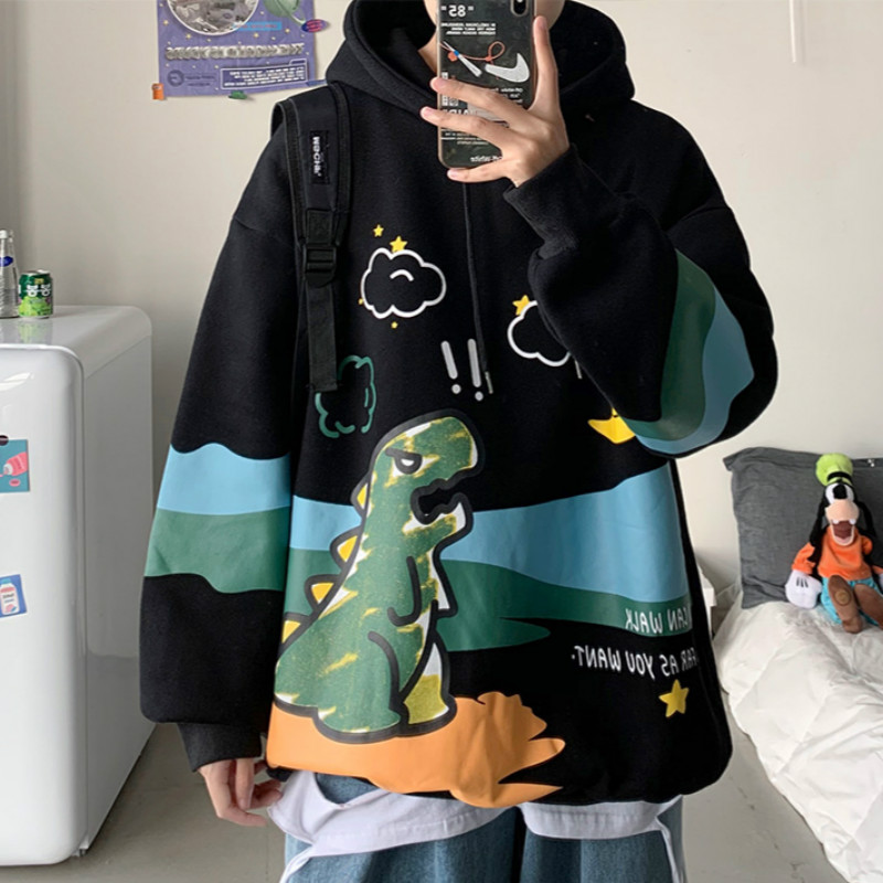 Áo hoodie dài tay in hình khủng long đáng yêu | BigBuy360 - bigbuy360.vn