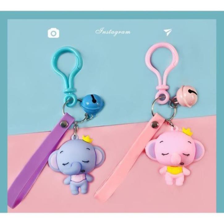 Móc Khóa Hình Voi Ngộ Nghĩnh Có Chuông A03