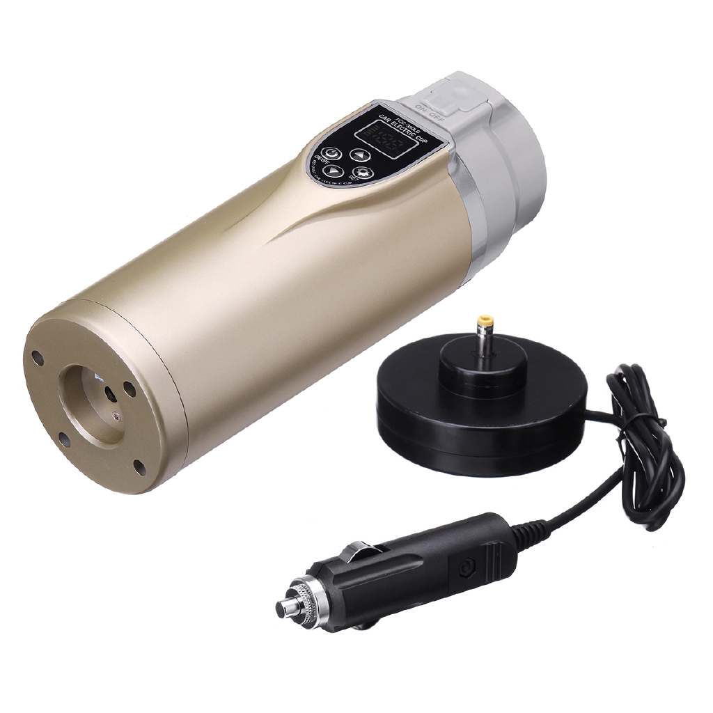 12V / 24V 350ml Smart Car Adjustable Temperature Kettle Cup Car Auto Electric Heating Cup Boil Cup