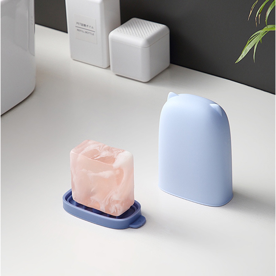 Hộp Đựng Xà Phòng Bằng Silicon Họa Tiết Hoạt Hình Dễ Thương Chống Thấm Nước SJHY0324 CFH