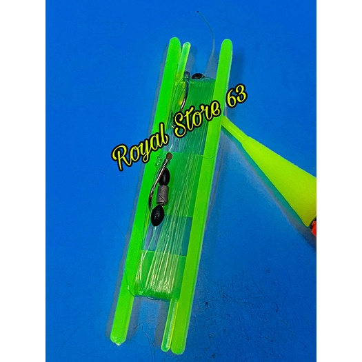 Phao nhựa + dây cước + lưỡi + chí + chặn hạt câu cá