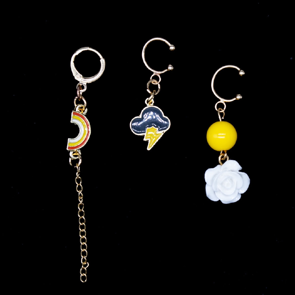 Set Khuyên Tai 22369 Kiểu Dáng Hoạt Hình Dễ Thương Xinh Xắn