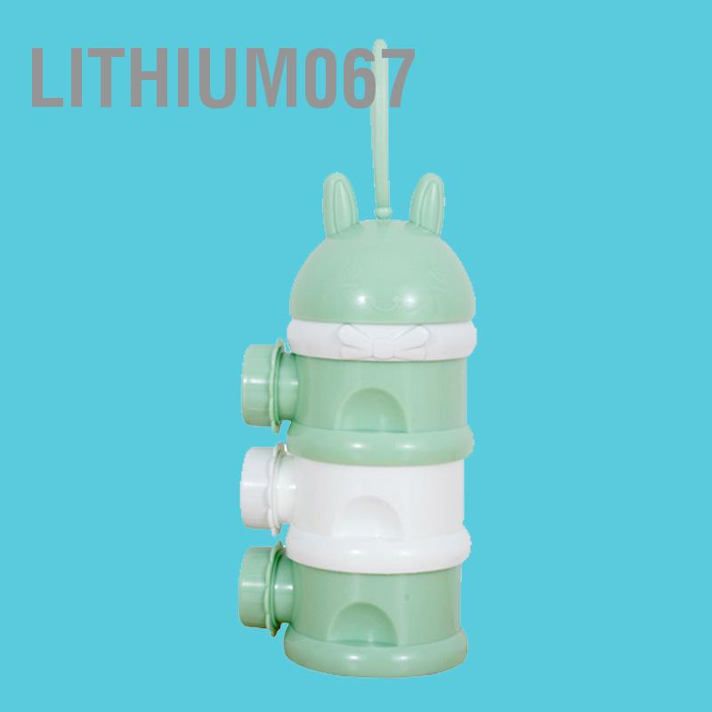 Lithium067 Hộp đựng sữa bột Di động Phân lớp độc lập Chống rò rỉ Máy phân phối đồ ăn nhẹ công suất lớn