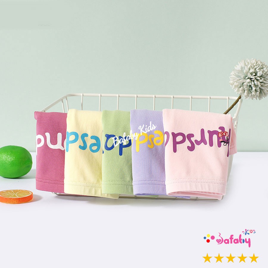 [COMBO 5] Quần Chíp Đùi Cho Bé Gái, Quần Chíp Bé Gái Cao Cấp, Không Phai Màu, Không Xù, 100%cotton-Bafaby kids