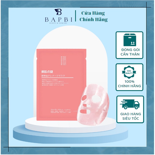 Mặt Nạ Nhau Thai Cừu Nhật Bản Mặt Nạ Giấy Dưỡng Trắng Da Cung Cấp Độ Ẩm, Tái Tạo Collagen
