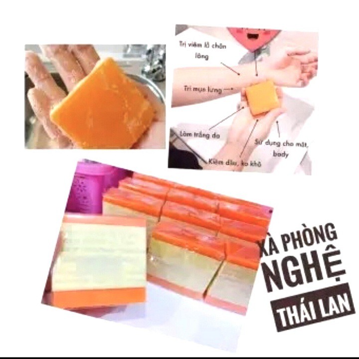 Xà Phòng Cam Nghệ Orange Natural Soap THÁI LAN sáng da, mờ thâm