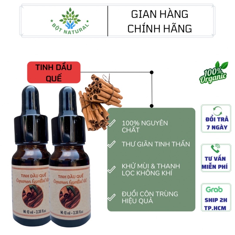 Tinh dầu quế nguyên chất 100% 10ml | Bột Natural